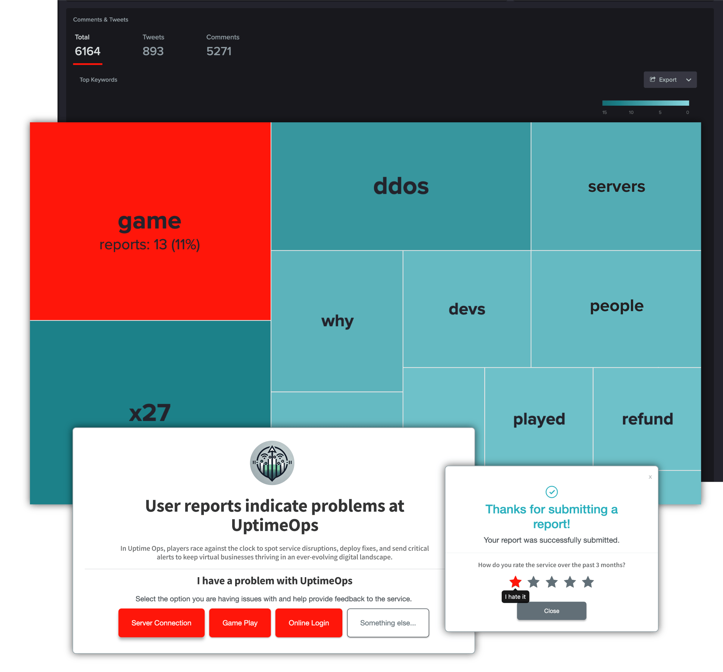 Customer feedback and reported issues